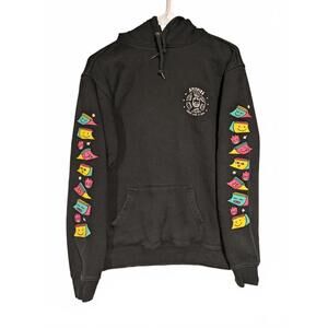 Spitfire Skate Like A Girl Hoodie Black Graphic Pullover Sweatshirt Mens Small